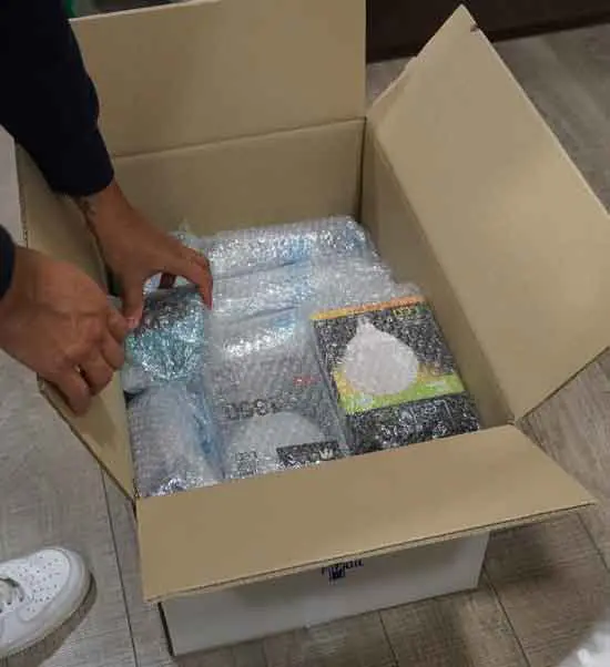 embalaje con burbuja